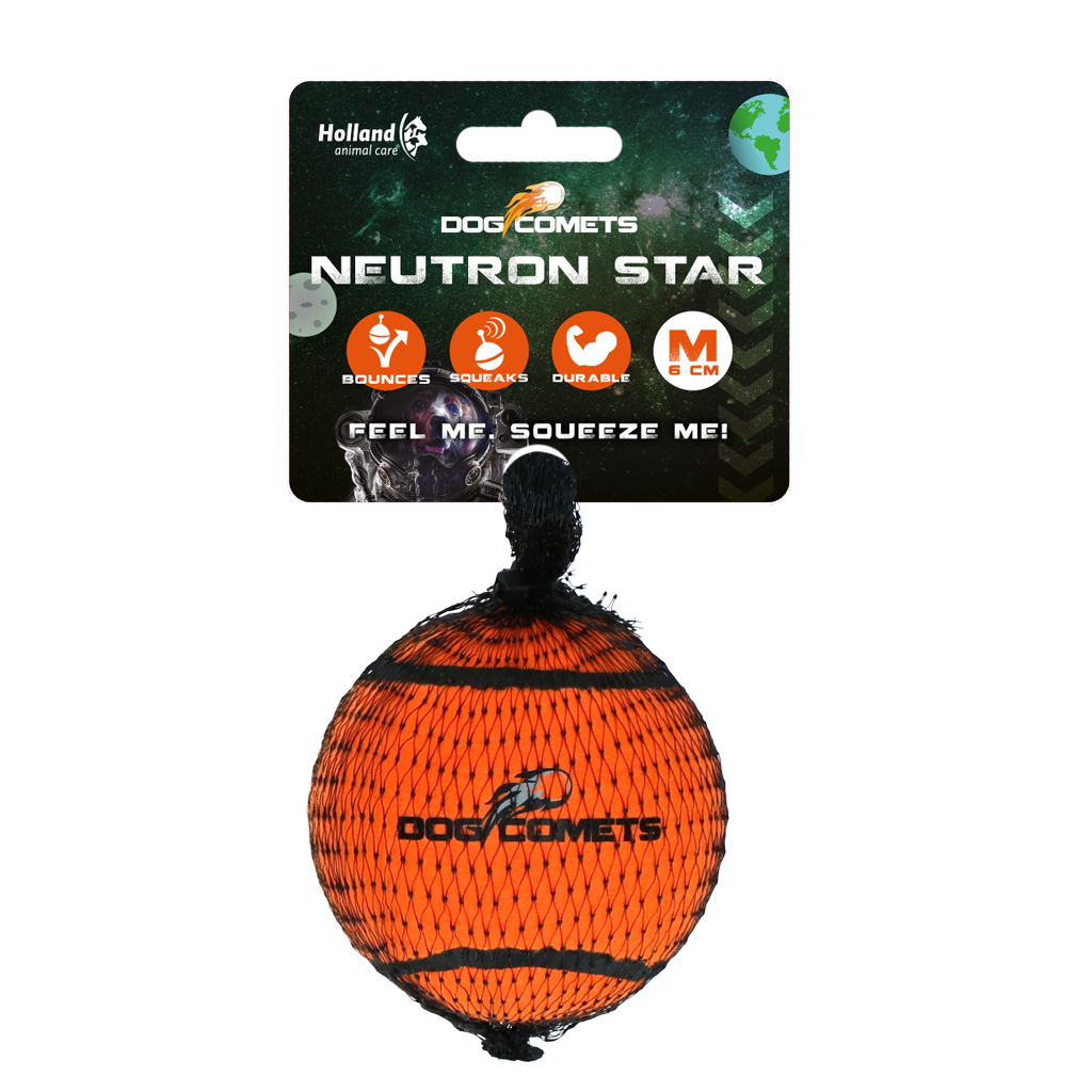 Dog comets Neutron Star Orange 1pc with Squeaker