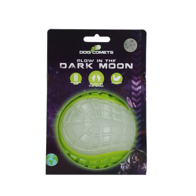 Dog Comets Glow in the Dark Moon Green L