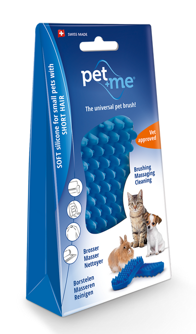 Pet+Me Cat Kurzhaar Bürste blau