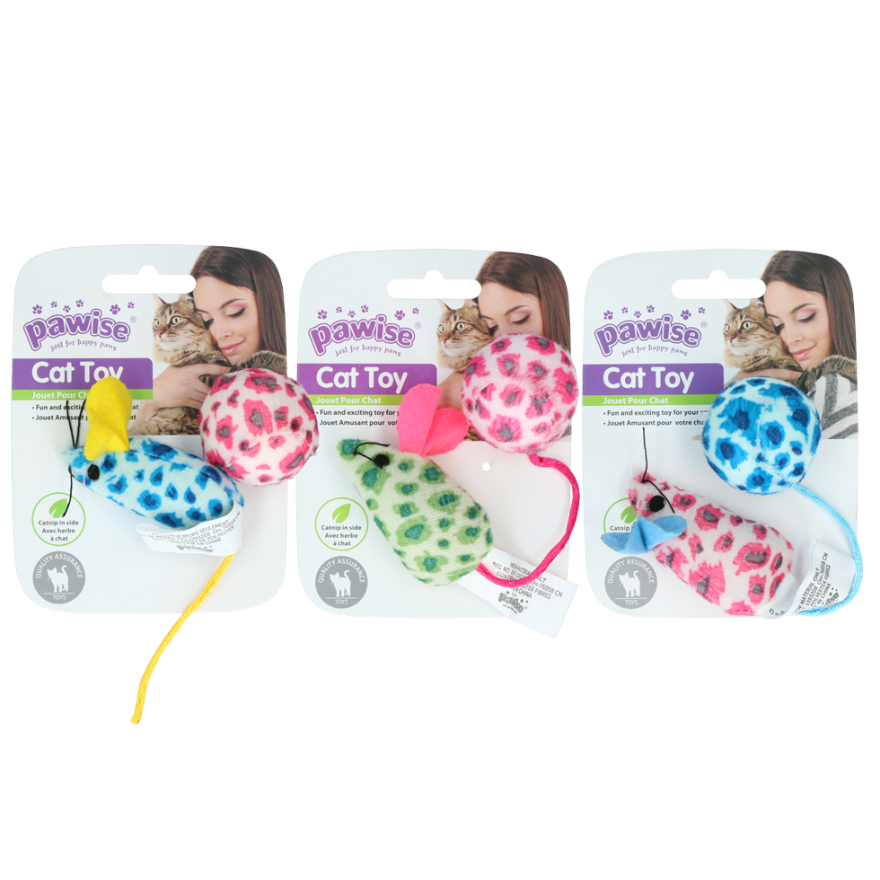 Pawise Cat Toy - Mice & Ball