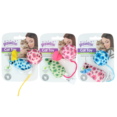 Pawise Cat Toy - Mice & Ball