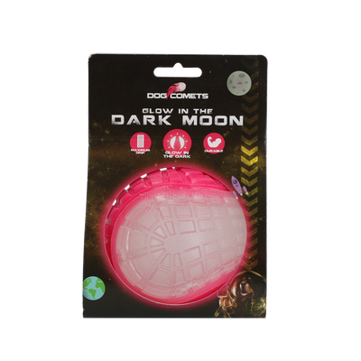 Dog Comets Glow in the Dark Moon Pink L