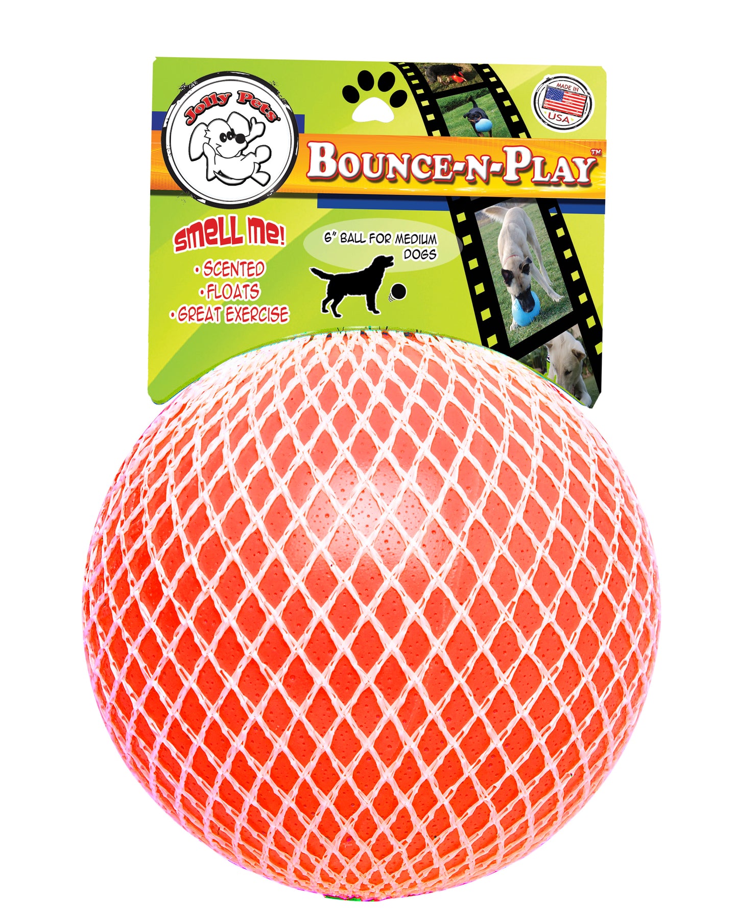 Jolly Ball Bounce-n Play 15cm Orange (Vanilleduft)