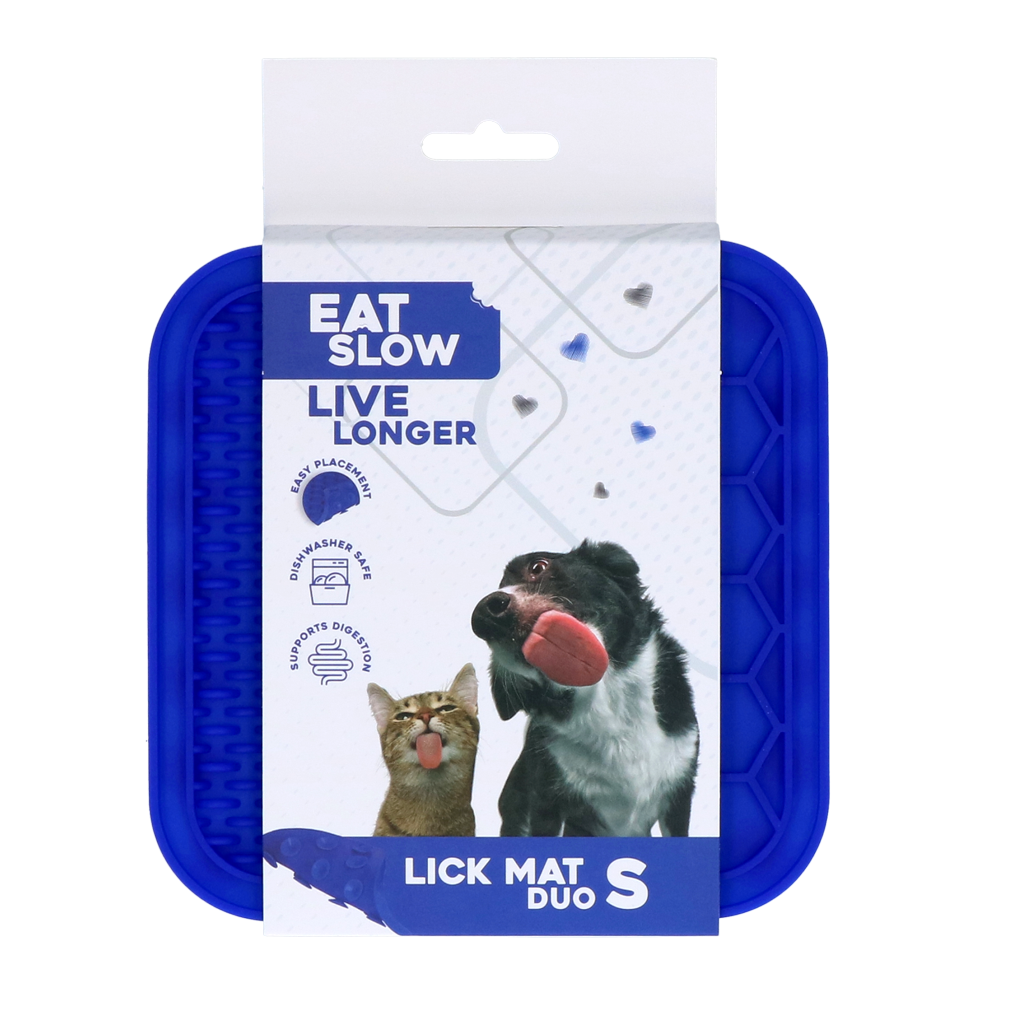 Eat Slow Live Longer Lick Mat Duo S Blue