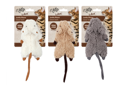 AFP Lambswool-Jumbo Crinkle Catnip Rodent