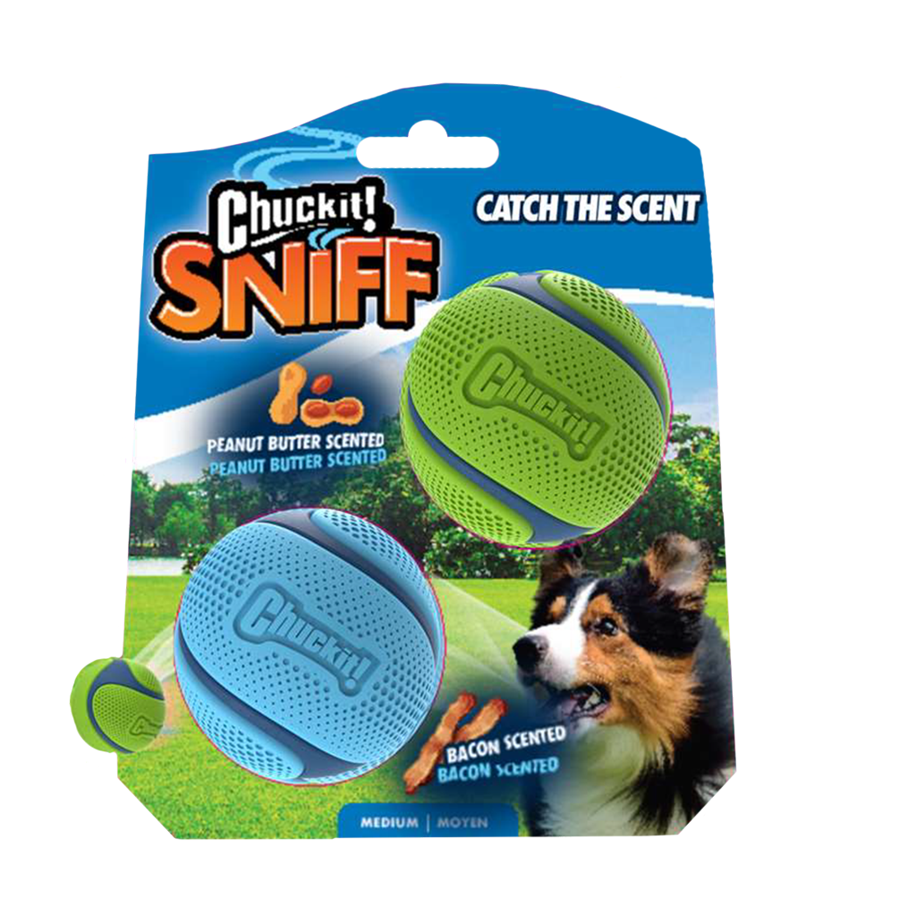 Chuckit Sniff Fetch Ball Duo MD 2-pack