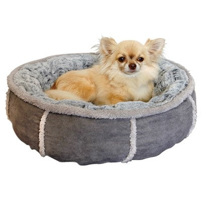 Rosewood Hundekorb Plüsch-Donut Grau