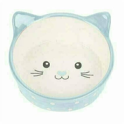 Happy Pet Happy Cap Katzenpolka Blau / Creme Futternapf