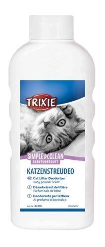 Trixie Simple'n'n'nclean Desodorierendes Katzenstreu Katzenklo Babypuder-Duft