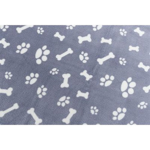 Trixie Hundedecke Kenny Fleece Knochen / Pfoten Blau