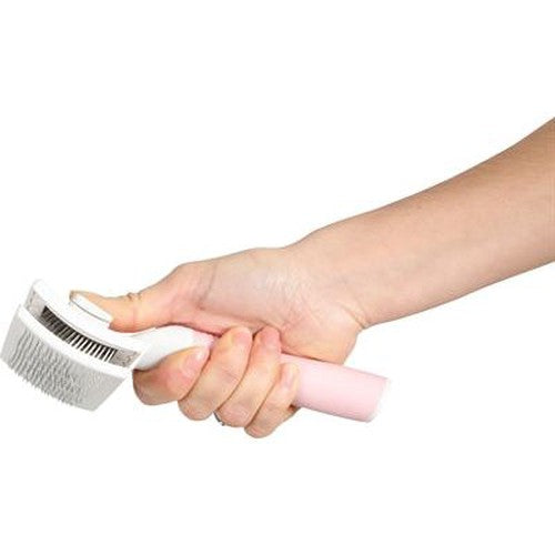 Zolux Anah Slicker Brush Einziehbar Rosa/Weiss