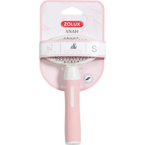 Zolux Anah Slicker Brush Soft Einziehbar Rosa/Weiss