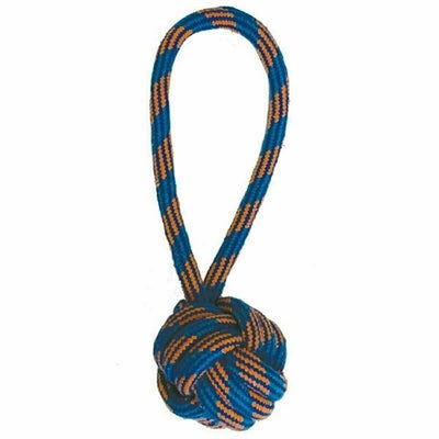 Happy Pet Ropee Ball Tugger Floss Rope Blau/Orange