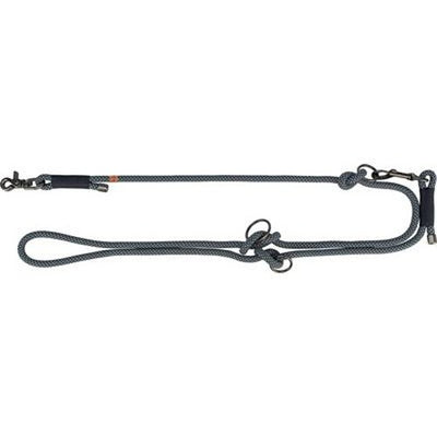 Trixie Soft Rope Hundeleine Verstellbar Schwarz/Grau