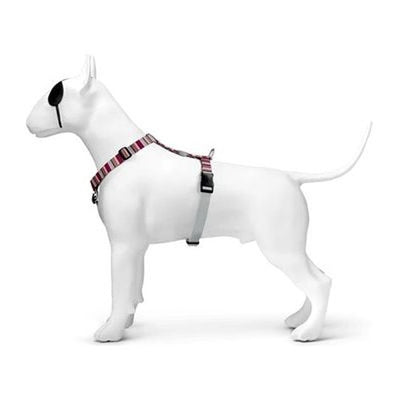 Morso Hundegeschirr H-Leine Recycelt Skyline Rot/Rosa