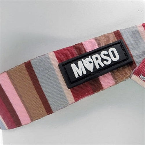 Morso Mini-Hundegeschirr Einstellbar Recycelt Skyline Rot/Rosa