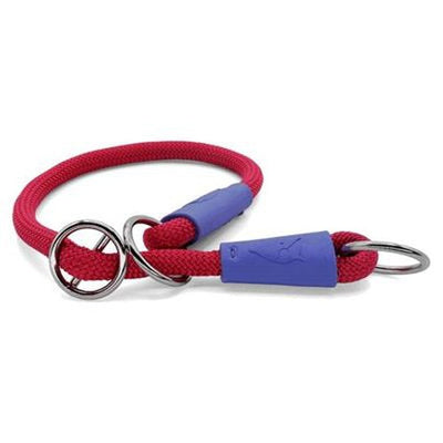 Morso Halb Slip Halsband Hund Regelmässige Seil Recycelt Roten Samt Rot