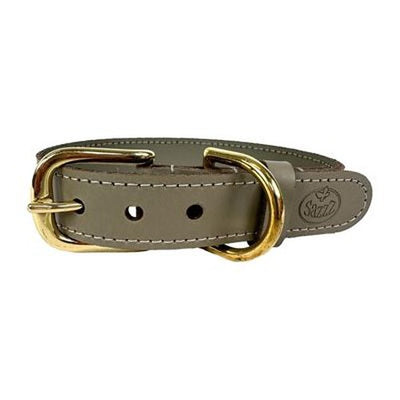 Sazzz Hundehalsband Braveheart Classic Leder Taupe