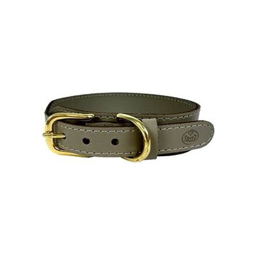 Sazzz Hundehalsband Pionier Klassisches Leder Taupe