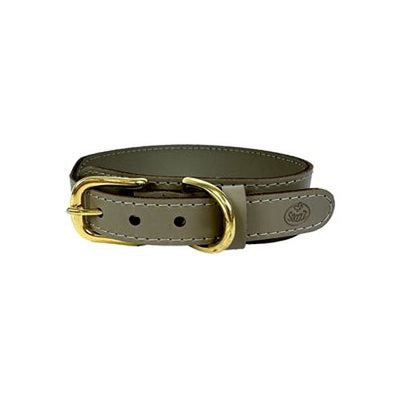 Sazzz Hundehalsband Pionier Klassisches Leder Taupe