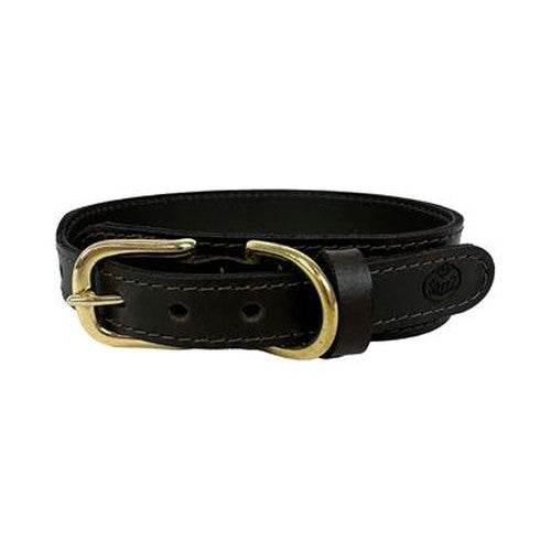 Sazzz Hundehalsband Pioneer Classic Leder Dunkelbraun