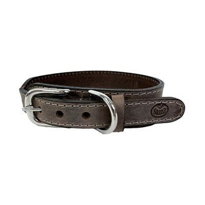 Sazzz Halsband Hund Boho Vintage Leder Braun