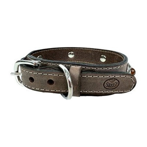 Sazzz Halsband Hund Boho Schatz Stein Vintage Leder Braun