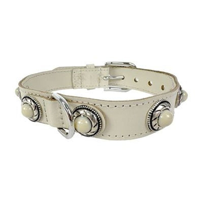 Sazzz Hundehalsband Adventure Stone Classic Leder Creme