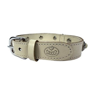 Sazzz Hundehalsband Adventure Stone Classic Leder Creme