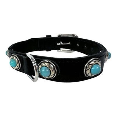 Sazzz Hundehalsband Adventure Stone Classic Leder Schwarz