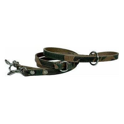 Sazzz Hundeleine Furchtlos Vintage Verstellbar Leder Camouflage