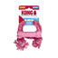Kong Welpe Goodie Knochen Gummi Mit Seil Rosa Oder Hellblau Sortiert