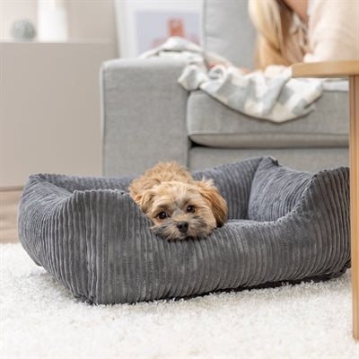 Trixie Hundekorb Jonna Vital Gerippter Stoff Dunkelgrau