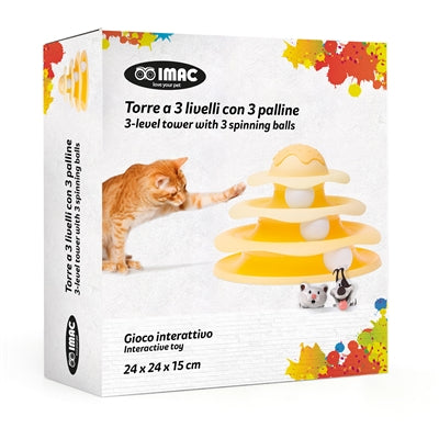 Imac Katzenturm 3 Ebenen Gelb