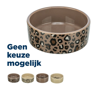 Trixie Futter / Trinknapf Leo Katze Keramik Panther Print Assorti