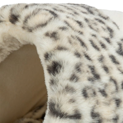 Trixie Katzenkorb Iglu Leo Plüsch Creme / Pantherdruck