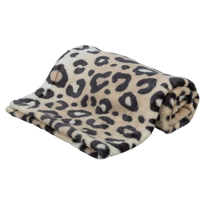 Trixie Hundedecke Leo Soft Plüsch Creme / Panther Print