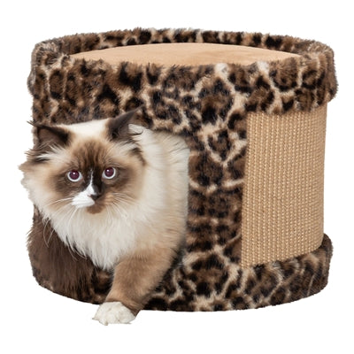 Trixie Kratztonne Leo Panther Print Braun