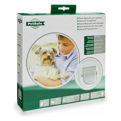 Petsafe Katzenklappe Grosse Katze / Kleiner Hund 4 Positionen Weiss