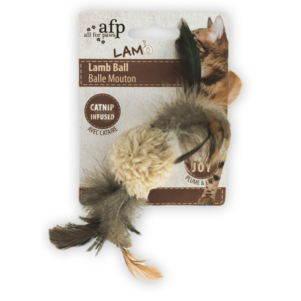 AFP Lambswool-Lamb Ball with bird sound Catnip