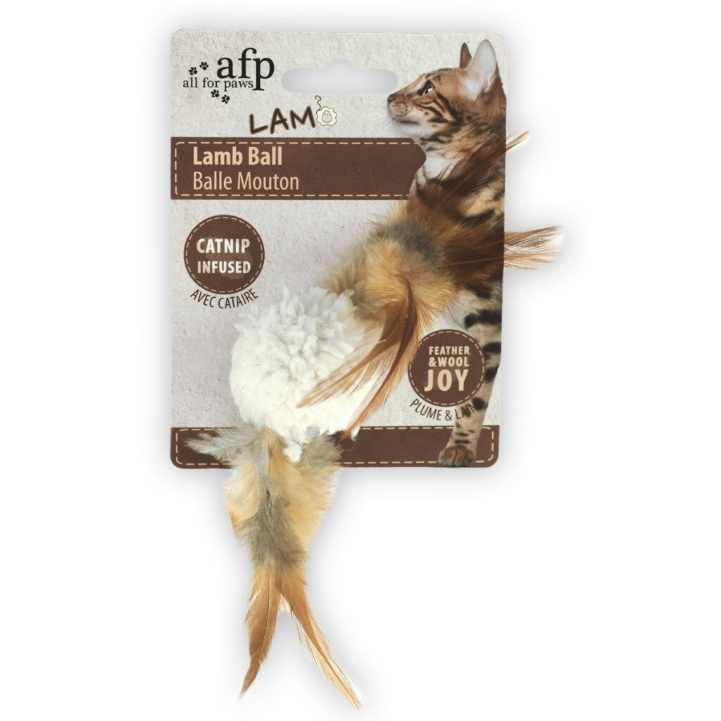 AFP Lambswool-Lamb Ball with bird sound Catnip