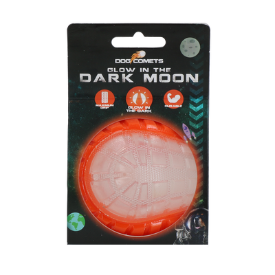 Dog Comets Glow In The Dark Moon Ball M Orange
