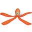 Dog Comets Alien Octo M Orange