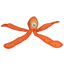 Dog Comets Alien Octo L Orange