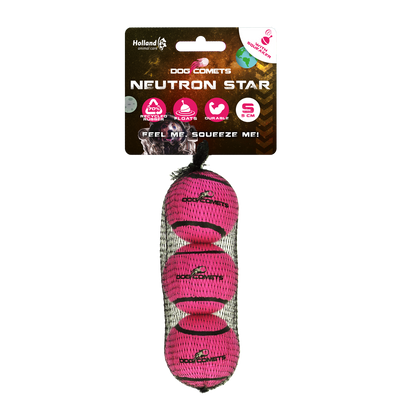 Dog Comets Neutron Star Tennisball Mit Quietscher S Rosa (3-pack)