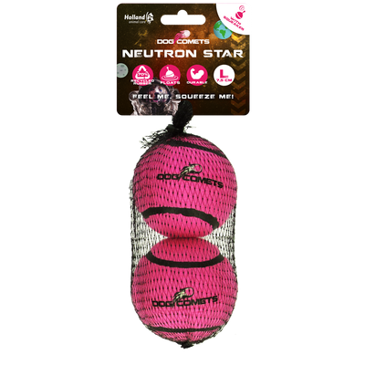 Dog Comets Neutron Star Tennisball Mit Quietscher L Rosa (2-pack)