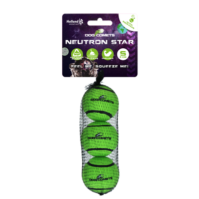 Dog Comets Neutron Star Tennisball Mit Quietscher S Grün (3-pack)
