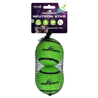 Dog Comets Neutron Star Tennisball Mit Quietscher L Grün (2-pack)