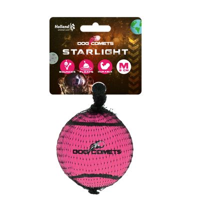 Dog Comets Starlight Tennisball M Rosa