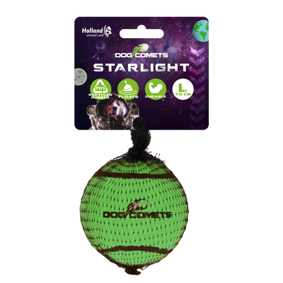Dog Comets Starlight Tennisball L Grün